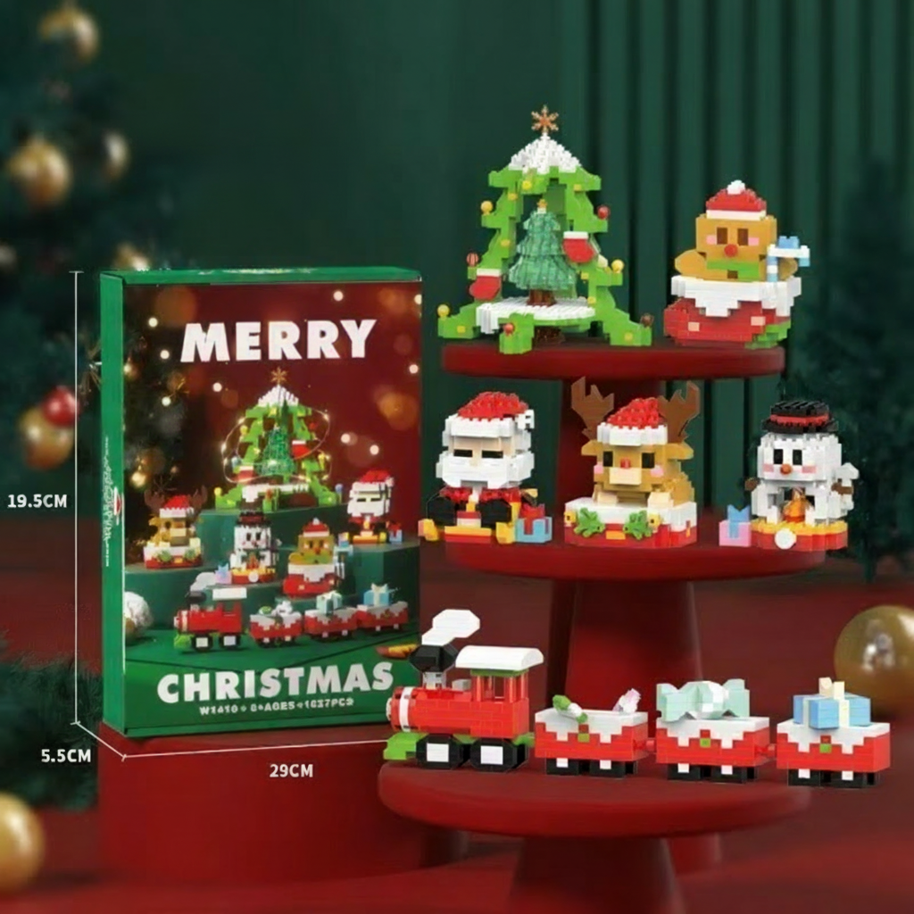 HolidayBlocks - Cheerful & Decorative - Mini Christmas Building Blocks