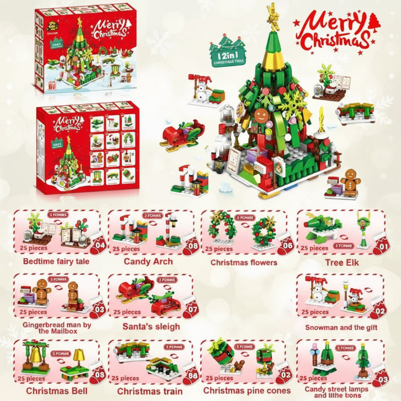 HolidayBlocks - Cheerful & Decorative - Mini Christmas Building Blocks