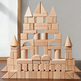 BlockyFun - Creative and Educational - 100-Piece Wooden Block Set