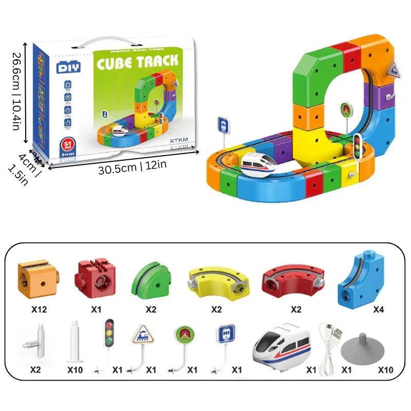 DIY Cube Track - Creative and Active - DIY Magnetic Train Track