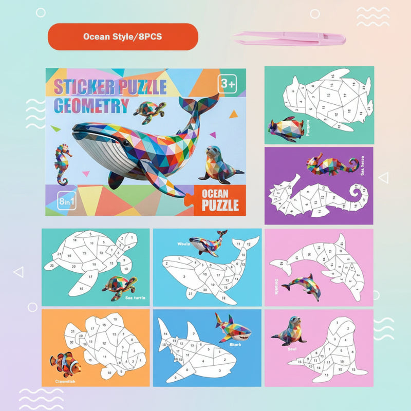 3D Sticker Puzzle - Creative and Educational - Geometric 3D Puzzle