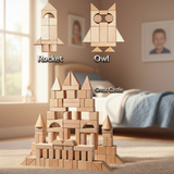 BlockyFun - Creative and Educational - 100-Piece Wooden Block Set