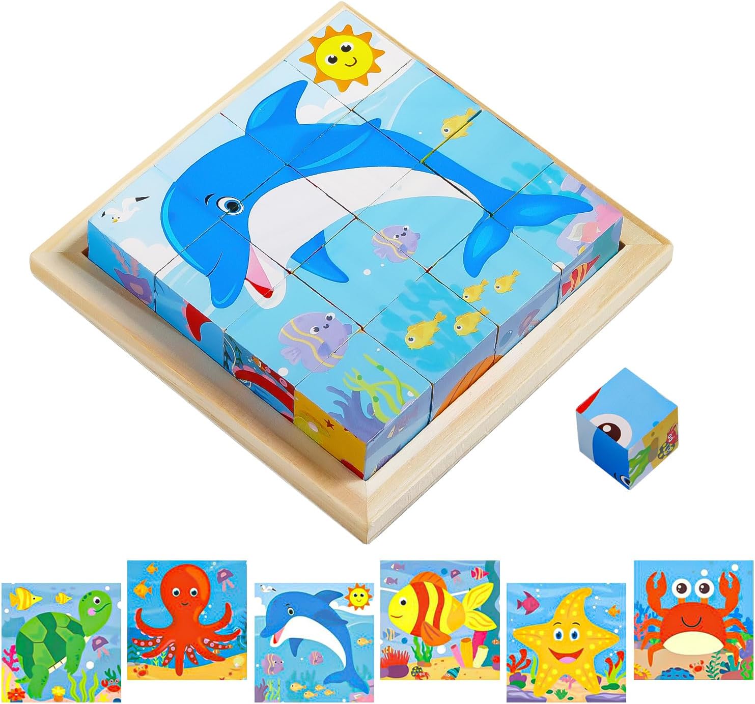 CubePuzzle - Fun and Educational - 3D Wooden Block Puzzle