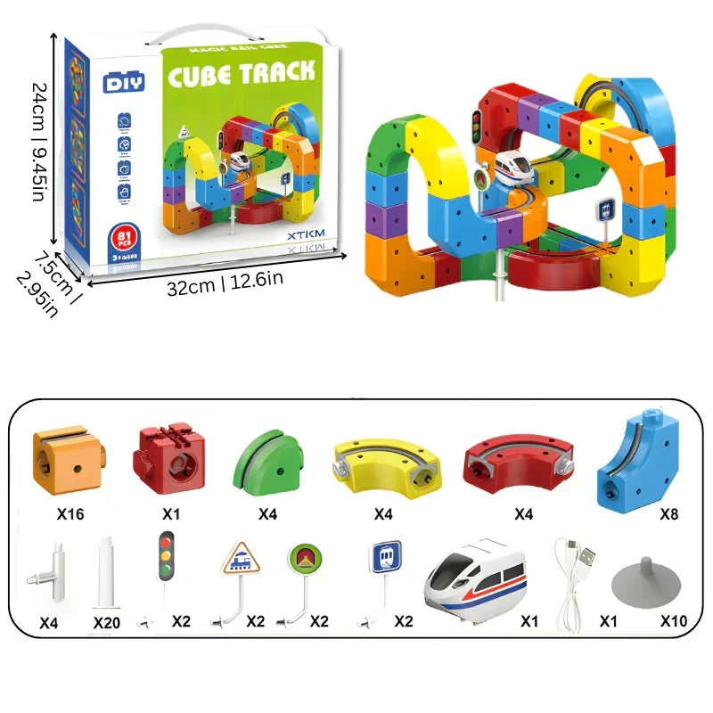 DIY Cube Track - Creative and Active - DIY Magnetic Train Track