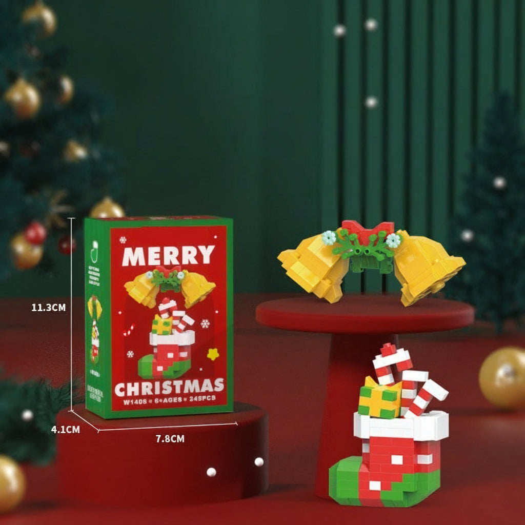 HolidayBlocks - Cheerful & Decorative - Mini Christmas Building Blocks