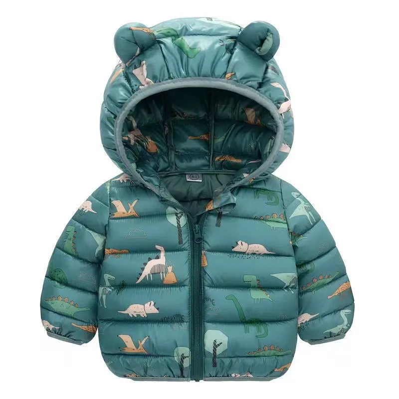Mini Fashion - Lightweight Hooded Puffer Jacket - Warm for Spring and Autumn