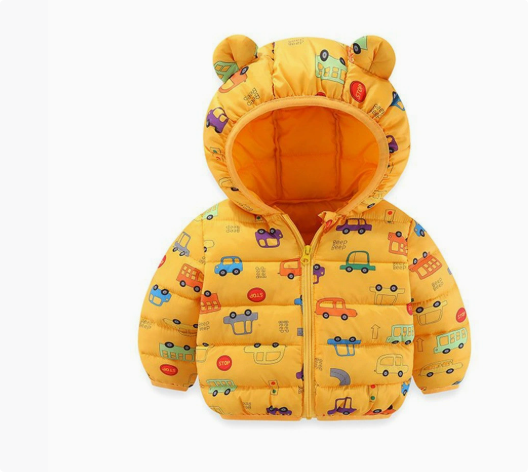 Mini Fashion - Lightweight Hooded Puffer Jacket - Warm for Spring and Autumn