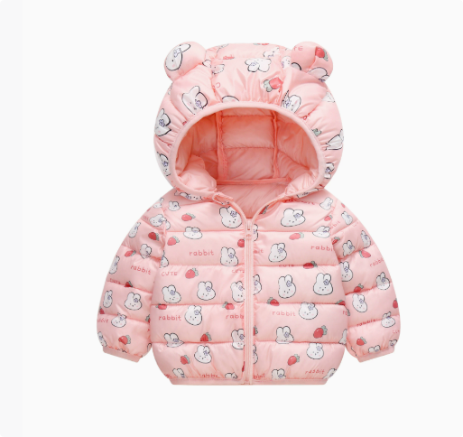 Mini Fashion - Lightweight Hooded Puffer Jacket - Warm for Spring and Autumn
