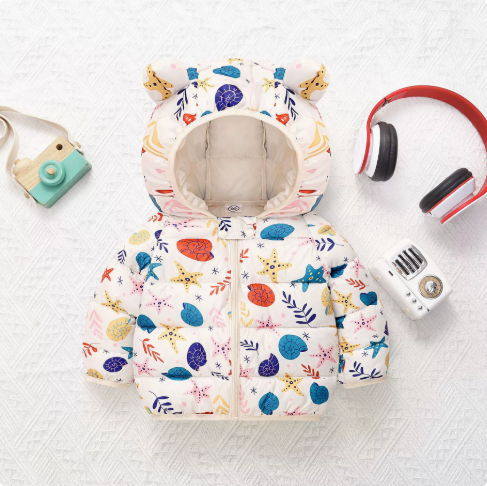 Mini Fashion - Lightweight Hooded Puffer Jacket - Warm for Spring and Autumn