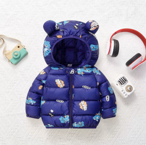 Mini Fashion - Lightweight Hooded Puffer Jacket - Warm for Spring and Autumn