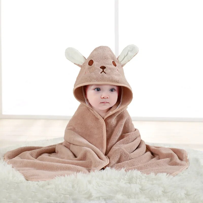 Mini Fashion - Cute Design - Kids' Hooded Bath Towel