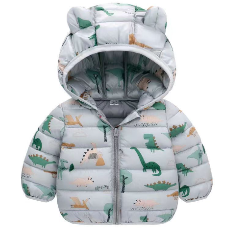 Mini Fashion - Lightweight Hooded Puffer Jacket - Warm for Spring and Autumn