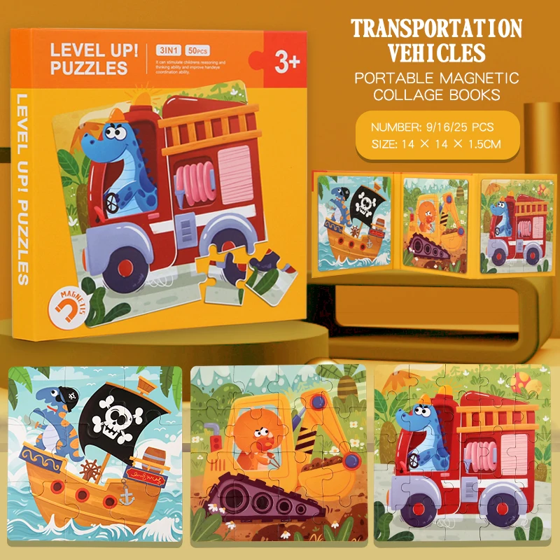 Magnetic Puzzle Book - Animal Friends Fun - Magnetic Puzzle Book